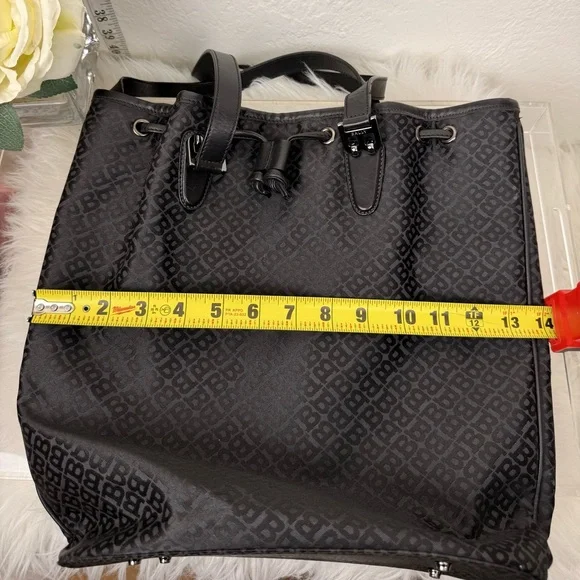 Rare Vintage BALLY Black Leather Drawstring Bucket Bag - Pristine Condition - Picture 7 of 15